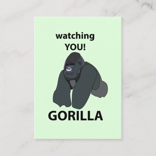 Gorilla Watching You おもしろい Gorilla 名刺 (正面)