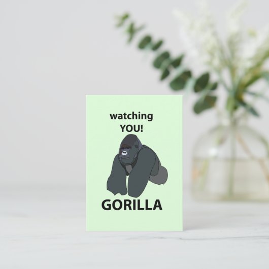 Gorilla Watching You おもしろい Gorilla 名刺 (スタンド正面)