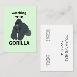 Gorilla Watching You おもしろい Gorilla 名刺