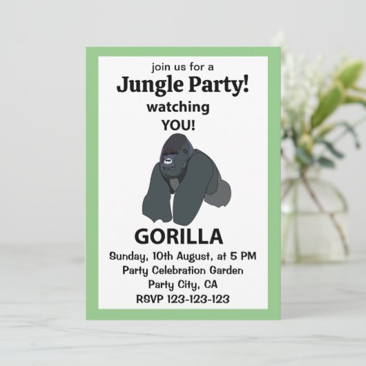 Gorilla Watching You おもしろい Gorilla 招待状 (スタンド正面)