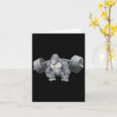 Gorilla Weightlifting Fitness Gym Training Bodybui カード (黄色い花)