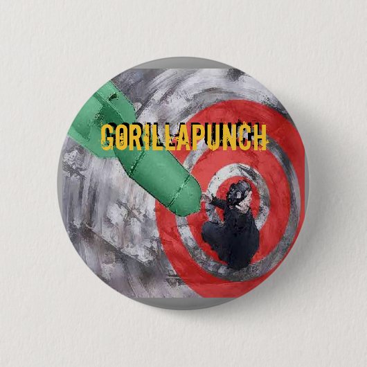 GORILLAPUNCHの中心点ボタン 缶バッジ (正面)