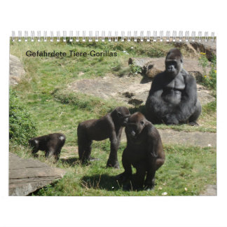 Gorillas als Kalender カレンダー