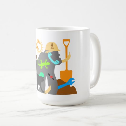 Gorillas at Work コーヒーマグカップ (正面右)