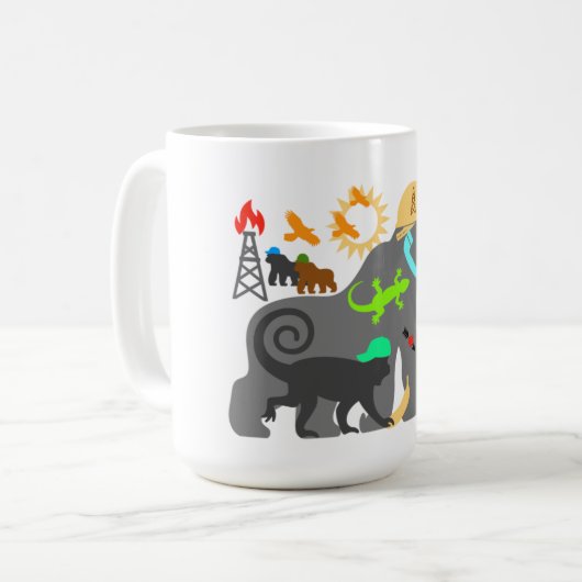 Gorillas at Work コーヒーマグカップ (正面左)