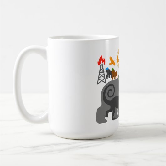 Gorillas at Work コーヒーマグカップ (左)