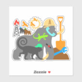 Gorillas at Work シール (シート)