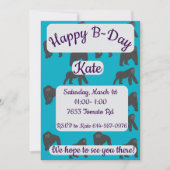 Gorillas Happy Birthday 招待状 (正面)