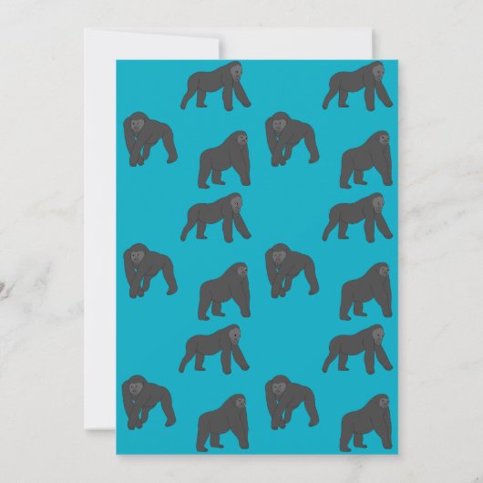 Gorillas Happy Birthday 招待状 (裏面)