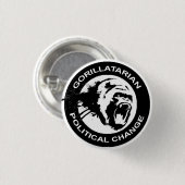 Gorillatarianの円形ボタン 缶バッジ (正面&裏面)