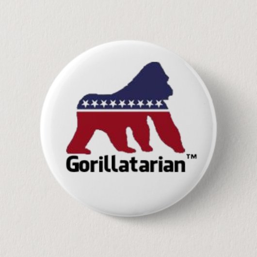 Gorillatarianボタン 缶バッジ (正面)