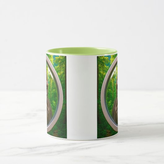 Gorille drôle en forêt マグカップ (中央)