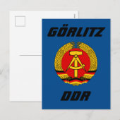 Gorlitz, Deutsche Demokratische Republik DDR シーズンポストカード (正面/裏面)