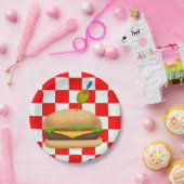 Gormetのチーズバーガー ペーパープレート (パーティー)