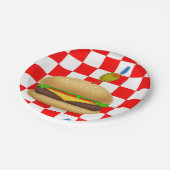 Gormetのチーズバーガー ペーパープレート (アングル)