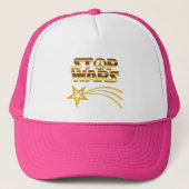 GORRA DE CAMIONERO Stop wars estrella fugaz dorada キャップ (正面)