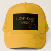 Gorros para djs i love house music キャップ (正面)