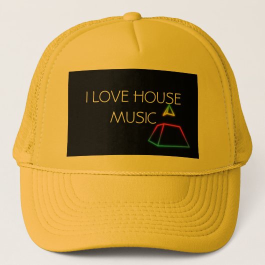 Gorros para djs i love house music キャップ (正面)