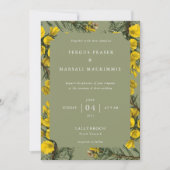 Gorse Botanical Pattern Invitation 招待状 (正面)