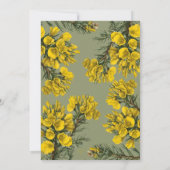 Gorse Botanical Pattern Invitation 招待状 (裏面)