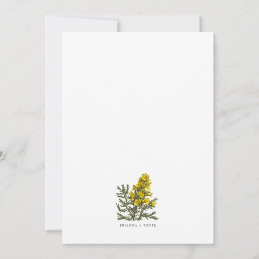 Gorse Invitation 招待状 (裏面)