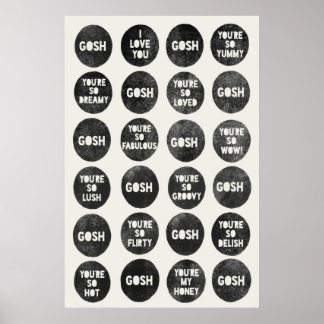 Gosh Love引用文ポスター ポスター
