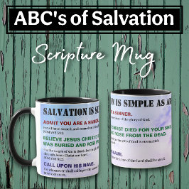 Gospel ABC'S of Salvation Christian KJV Bible マグカップ