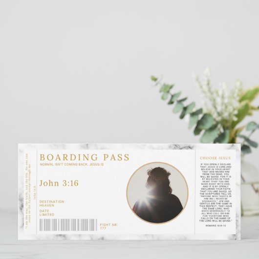 Gospel Boardingパス英語 招待状 (スタンド正面)