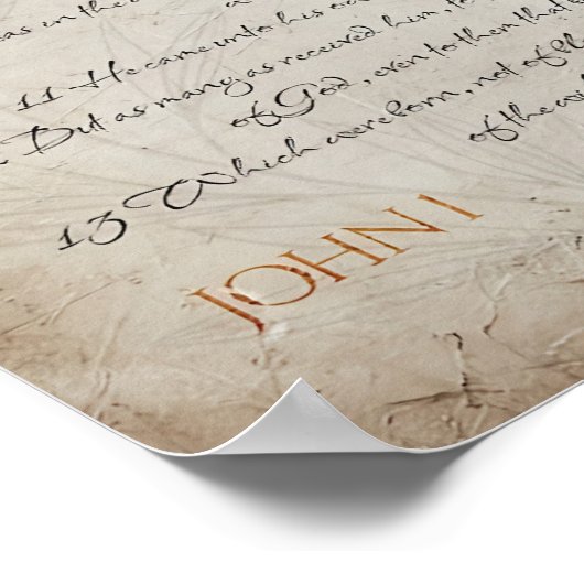Gospel, John 1_ Scripture Wall Art, Bible Stories ポスター (角)