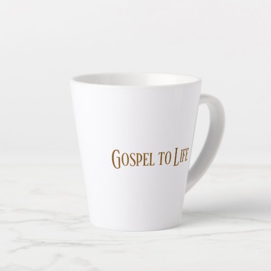 Gospel to Life Mug カフェラテマグ (右アングル)
