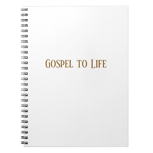 Gospel to Life Notebook ノートブック (正面)