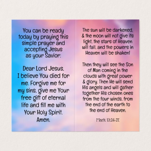 Gospel Tract 名刺 (外部フラット)