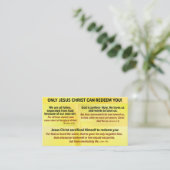 Gospel Tract- English KJV Business Card 名刺 (スタンド正面)