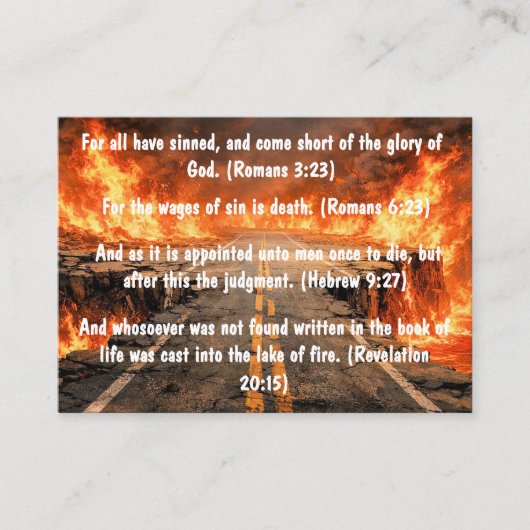 Gospel Tract Two Roads Card 名刺 (正面)