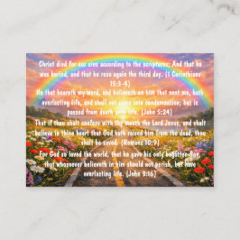 Gospel Tract Two Roads Card 名刺