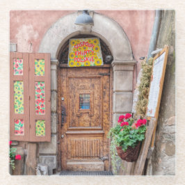 Gospoda Kwiaty Polskie - Warsaw Door ガラスコースター