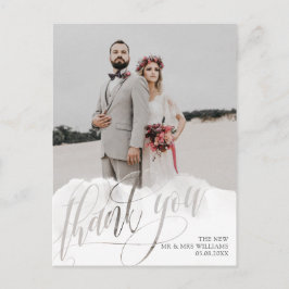 Gossamer Overlay 結婚's Photo Thank You ポストカード
