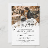 Gossamer Overlay Blackフォント写真2 結婚 in 1's 招待状 (正面)