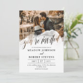 Gossamer Overlay Blackフォント写真2 結婚 in 1's 招待状 (スタンド正面)