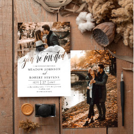 Gossamer Overlay Photo Informal 結婚's 招待状