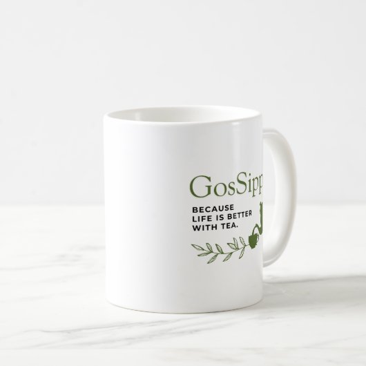 GosSipper Mug – Funny Tea Lover Mug コーヒーマグカップ (正面右)