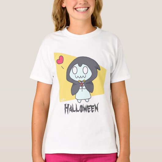 Gost girl Halloween Tシャツ (正面)