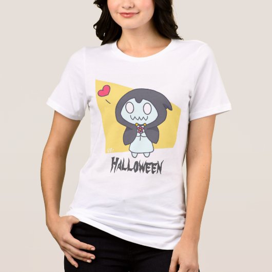 Gost girl Halloween T-shirt トライブレンドＴシャツ (正面)