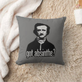 got absinthe? throw pillow クッション (ブランケット)