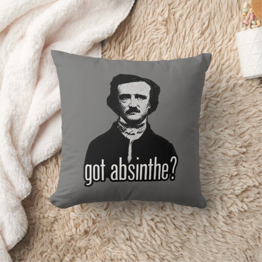 got absinthe? throw pillow クッション (ブランケット)
