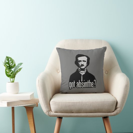 got absinthe? throw pillow クッション (椅子)