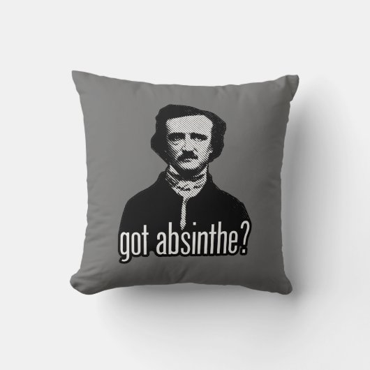 got absinthe? throw pillow クッション (正面)