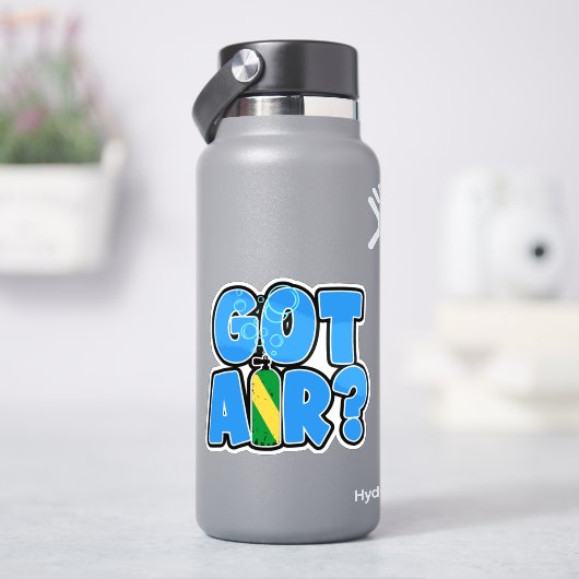 Got Air? Nitrox Scuba Flag on tank sticker シール (HydroFlask)