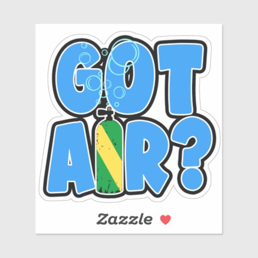 Got Air? Nitrox Scuba Flag on tank sticker シール (シート)