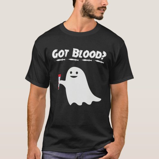 Got Blood Ghost Phlebotomy Tech Phlebotomist Hallo Tシャツ (正面)